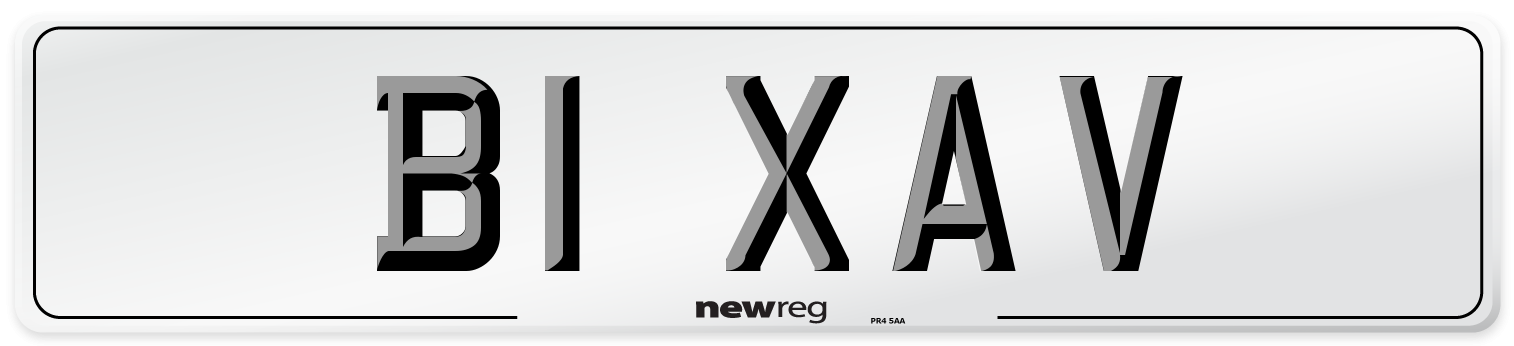 B1 XAV Number Plate from New Reg